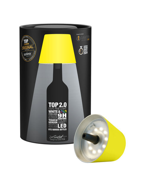 TOP 2.0 - neon gelb, Akku-Flaschenleuchte