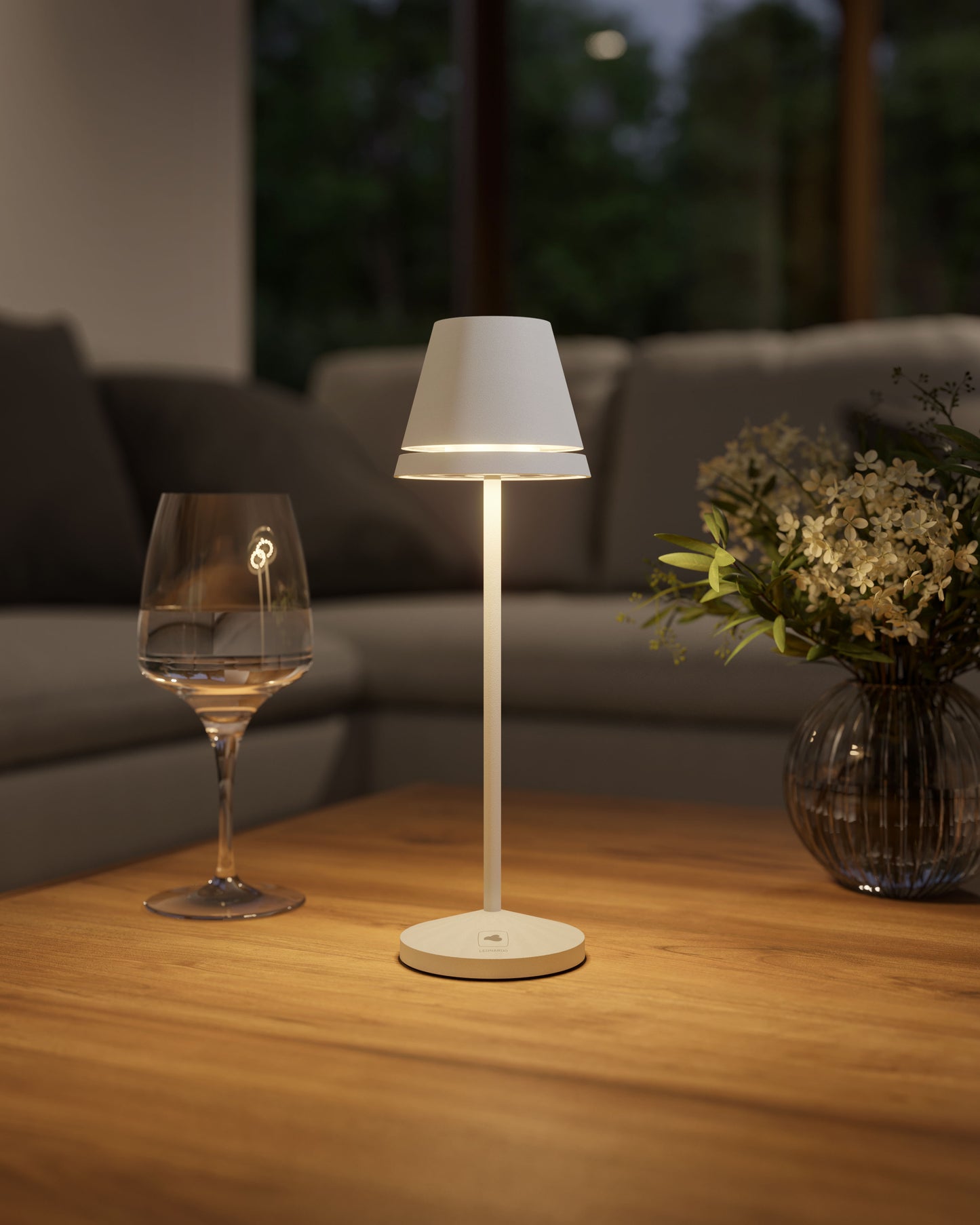 VENEZIA - weiß, Akku-Tischleuchte