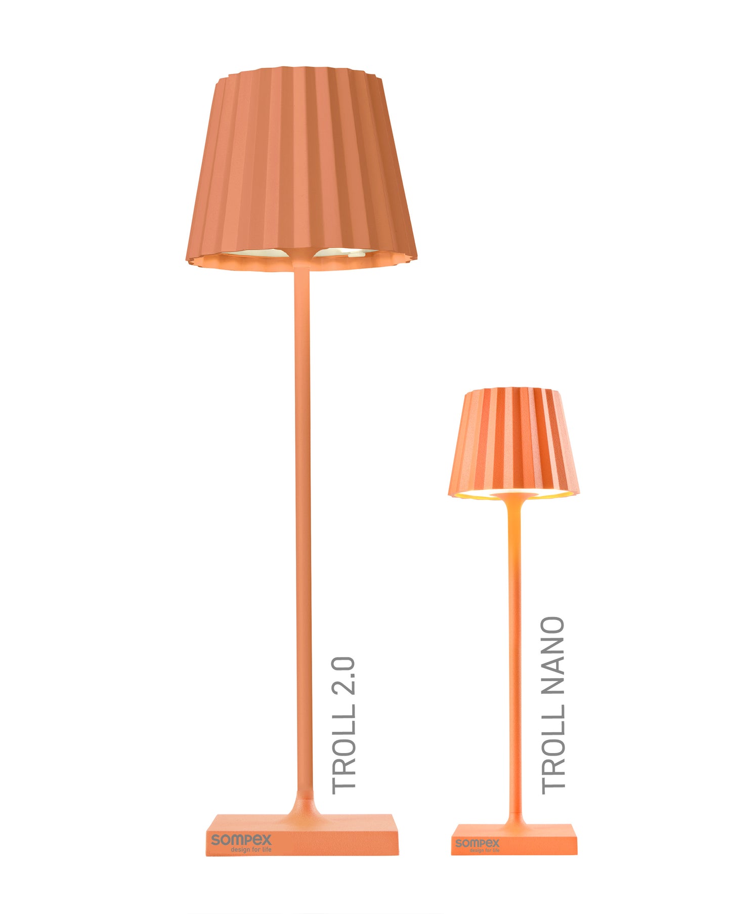 TROLL NANO - orange, Akku-Tischleuchte