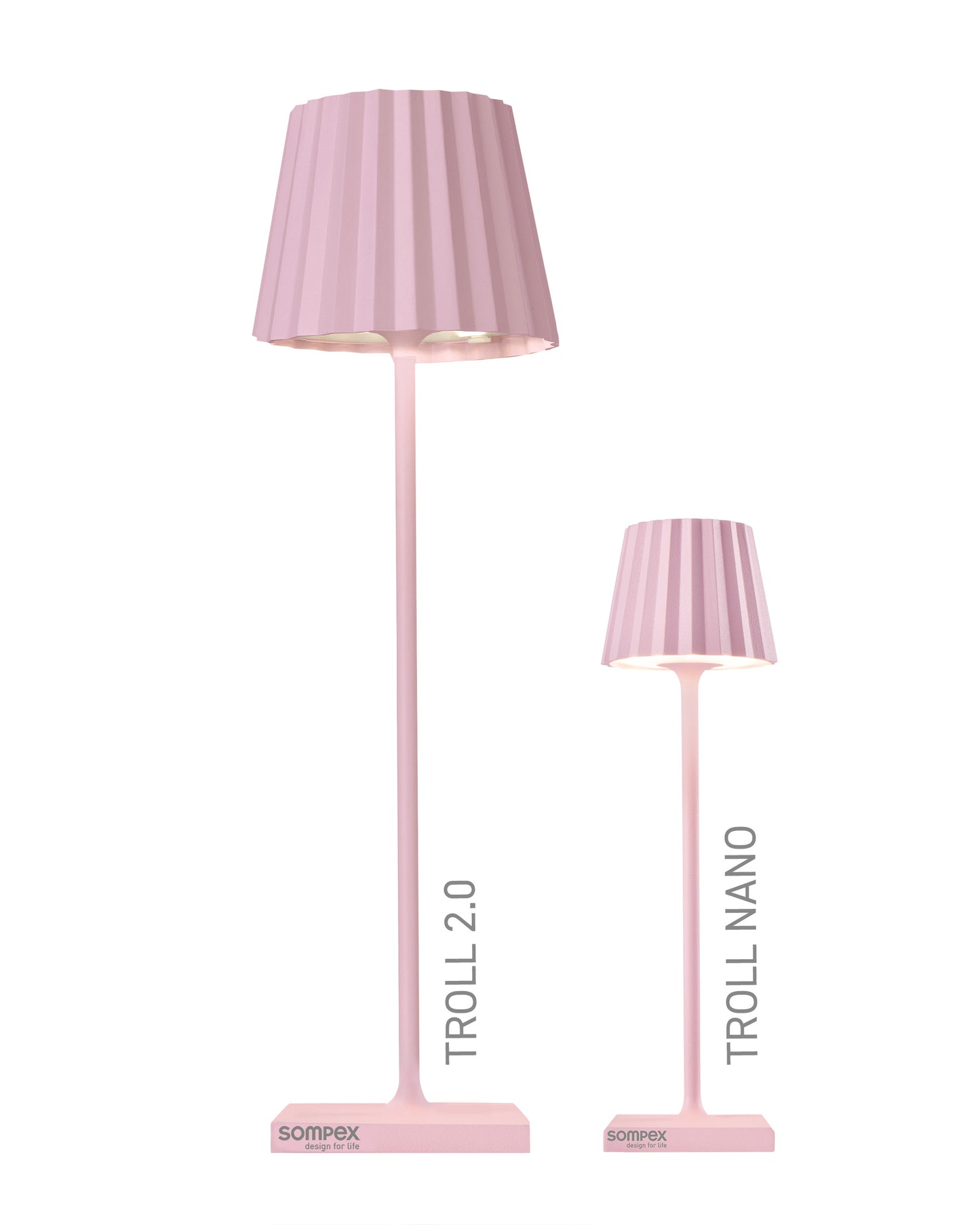 TROLL NANO - pink, Akku-Tischleuchte