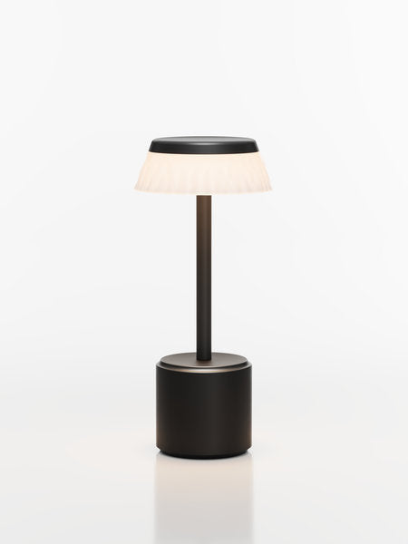 COSMOS TALL - APOLLO LED-Akku-Tischleuchte Schirm: weiß, Fuß: schwarz Metall