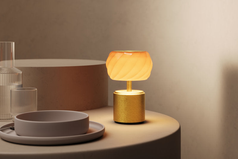 COSMOS SMALL - ASTRA LED-Akku-Tischleuchte gelbgold