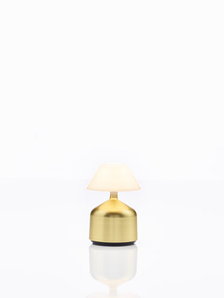 DEMOISELLE SMALL - CAP LED-Akku-Tischleuchte Gelbgold/Milchglasoptik