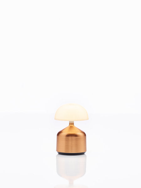 DEMOISELLE SMALL - BOWL LED-Akku-Tischleuchte Kupfer/Milchglasoptik