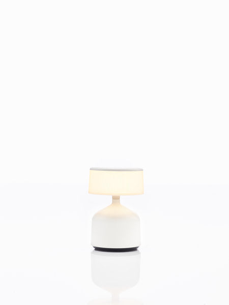 DEMOISELLE SMALL - CYLINDER LED-Akku-Tischleuchte Weiß/Milchglasoptik