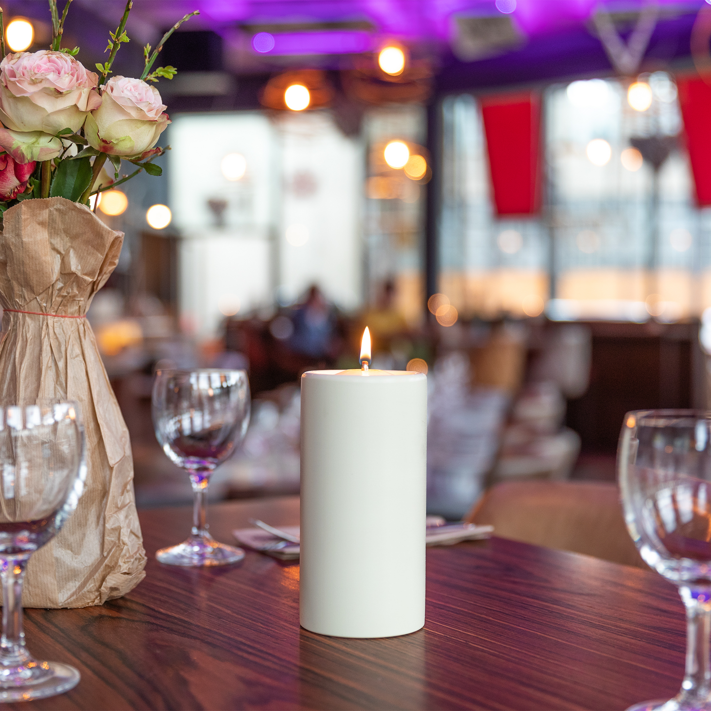 FlexiLight Dauerkerze Durchmesser 6cm Creme