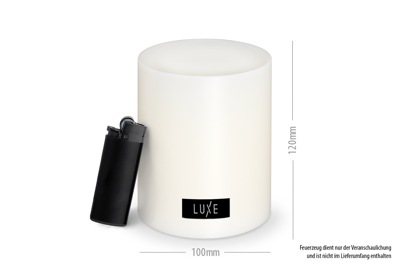 LUXE Insert Dauerkerze Weiß