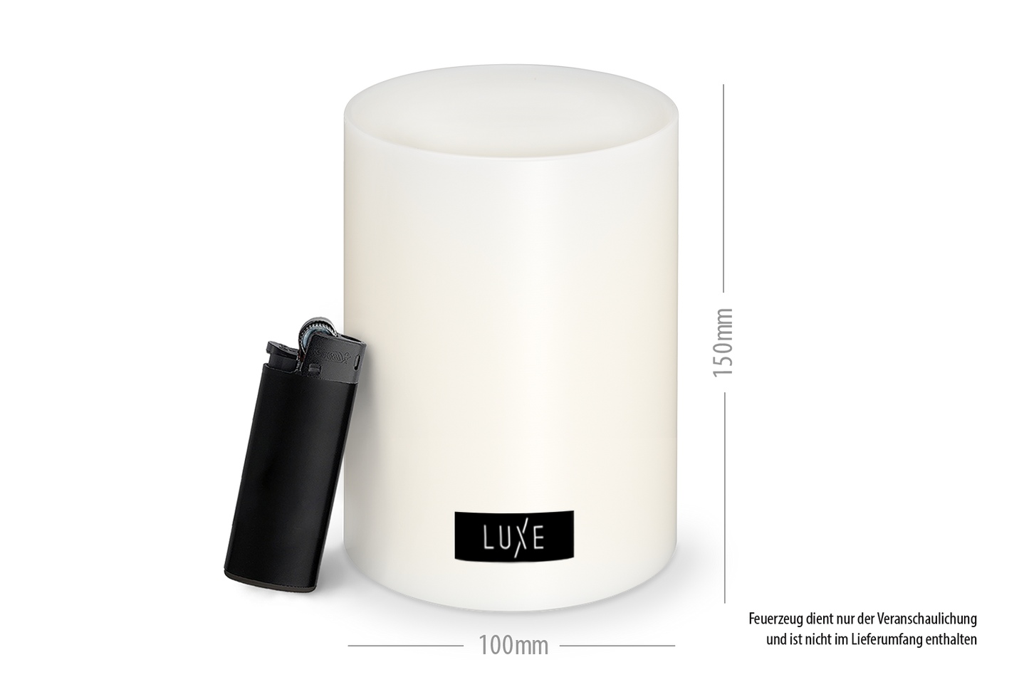 LUXE Insert Dauerkerze Weiß