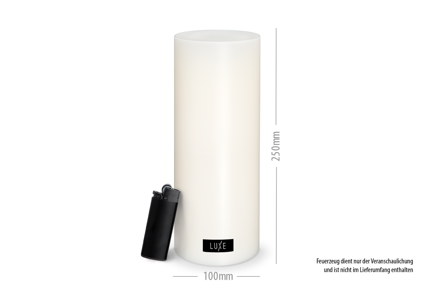 3er-Set LUXE Insert Dauerkerze Ø 10cm (Weiß)