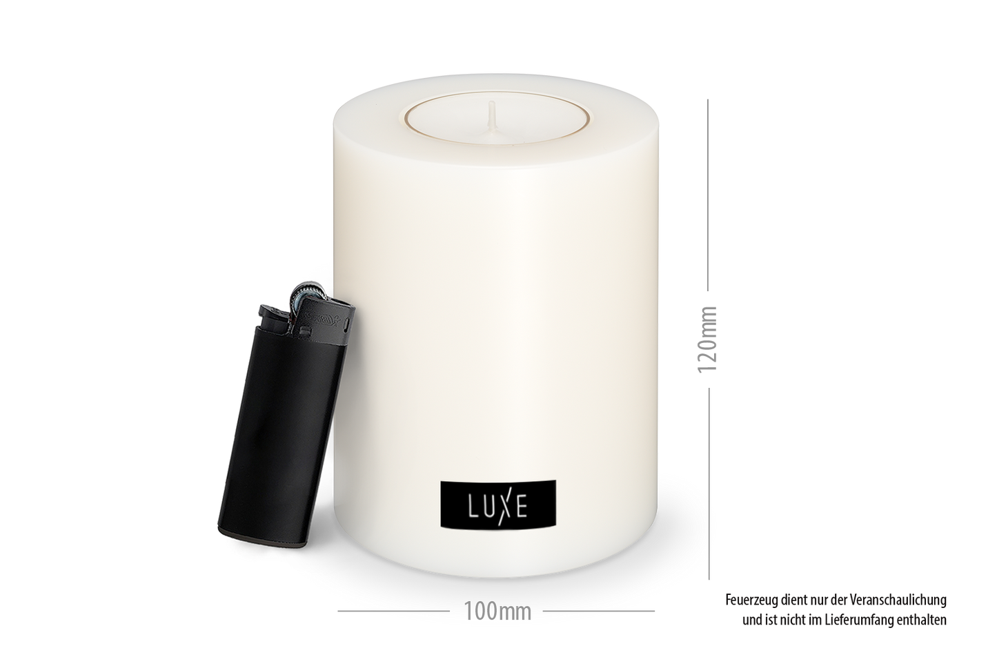 LUXE Trend Dauerkerze Weiß