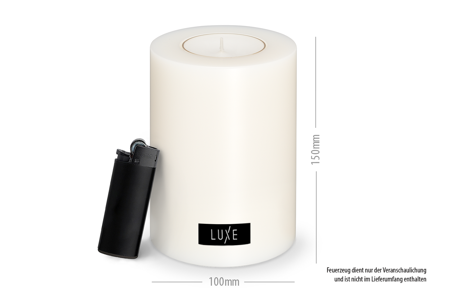 LUXE Trend Dauerkerze Weiß