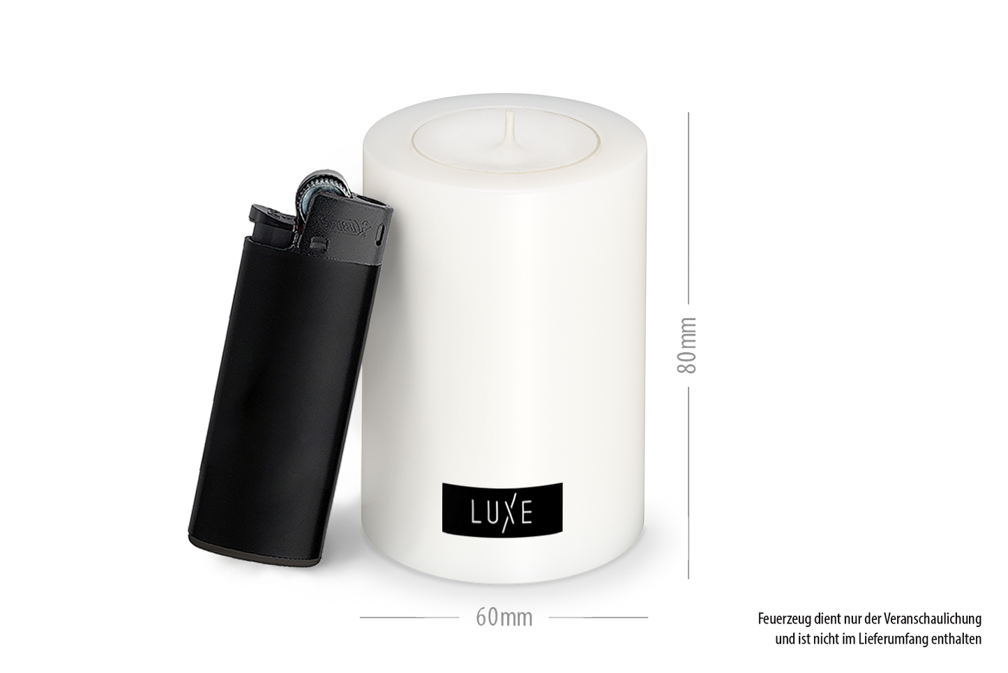 LUXE Trend Dauerkerze Weiß