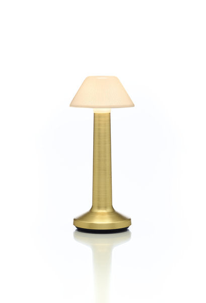 MOMENTS - CAP LED-Akku-Tischleuchte Gelbgold/Milchglasoptik