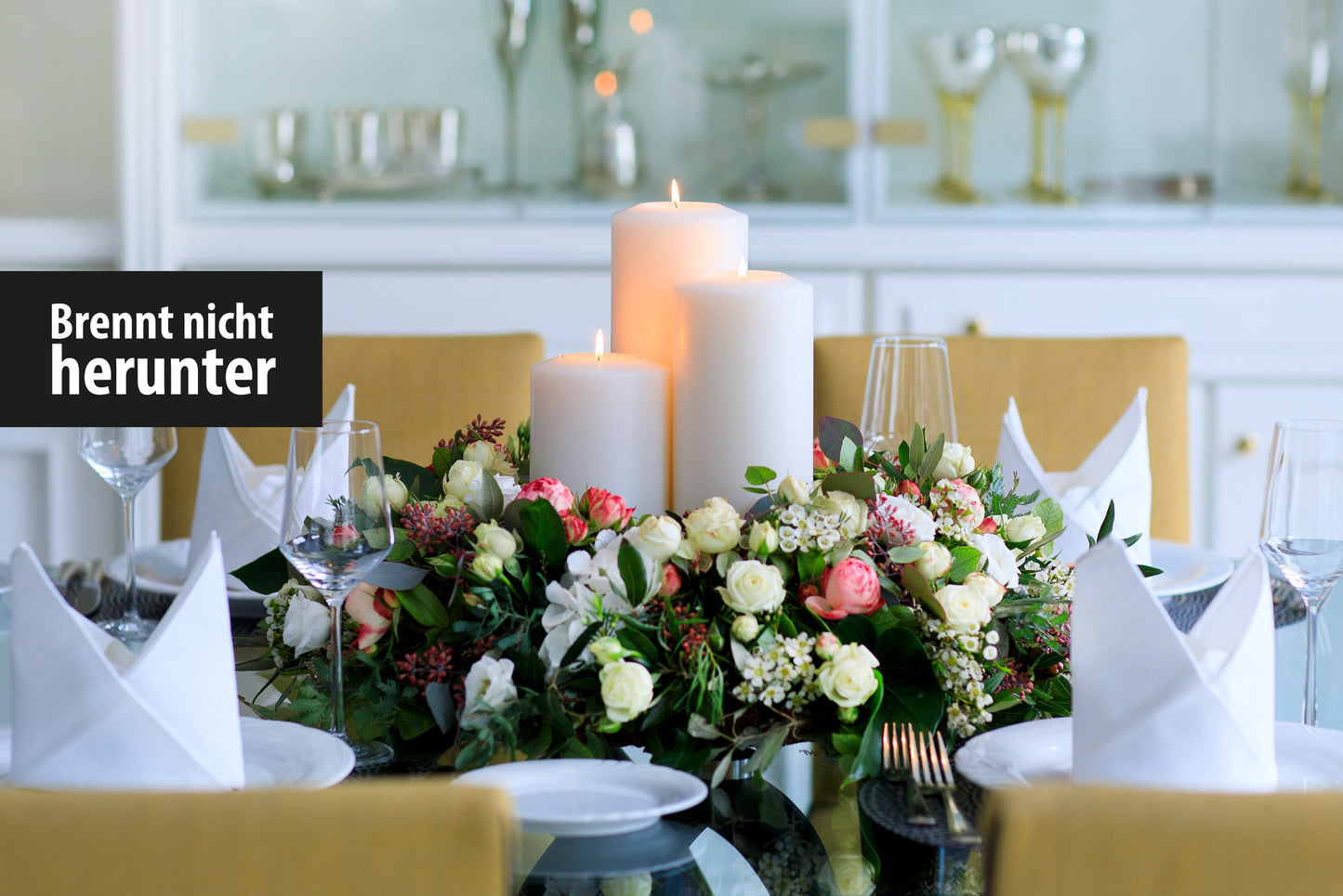 LUXE Classic Dauerkerze Weiß