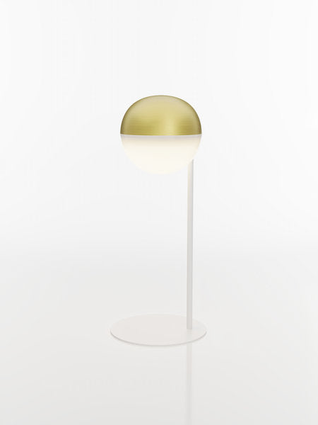 SOLARIS LED-Akku-Tischleuchte weiß LED gelbgold
