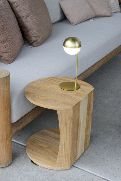 SOLARIS LED-Akku-Tischleuchte weiß LED gelbgold
