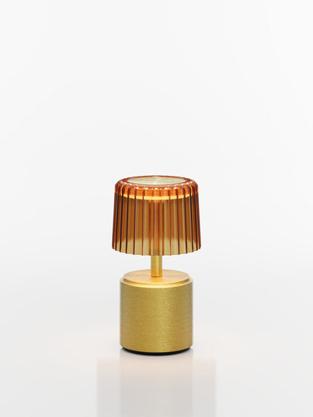 COSMOS SMALL - VEGA LED-Akku-Tischleuchte gelbgold