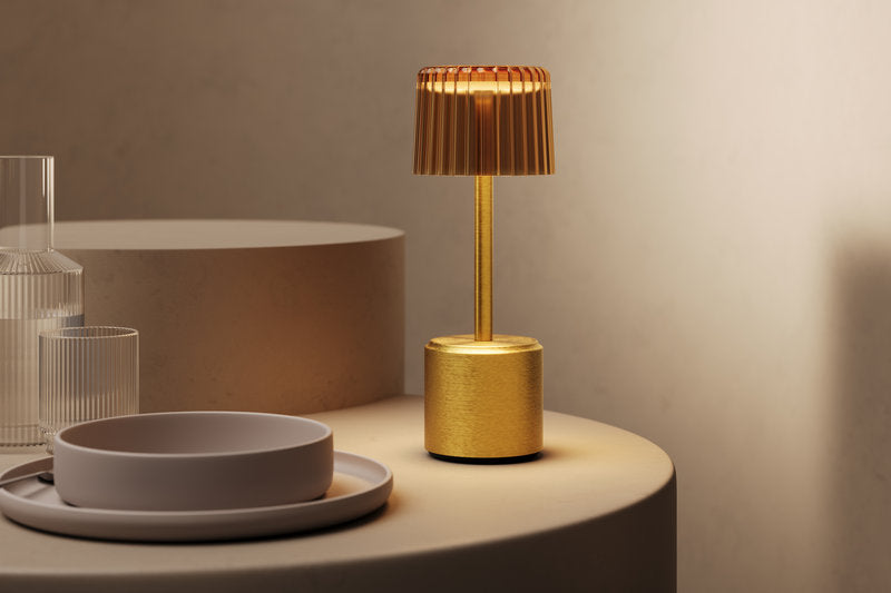 COSMOS TALL - VEGA LED-Akku-Tischleuchte bronze