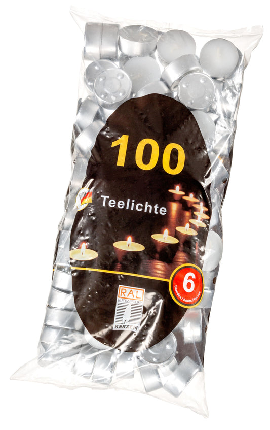 Teelichte 6h 100er Beutel RAL
