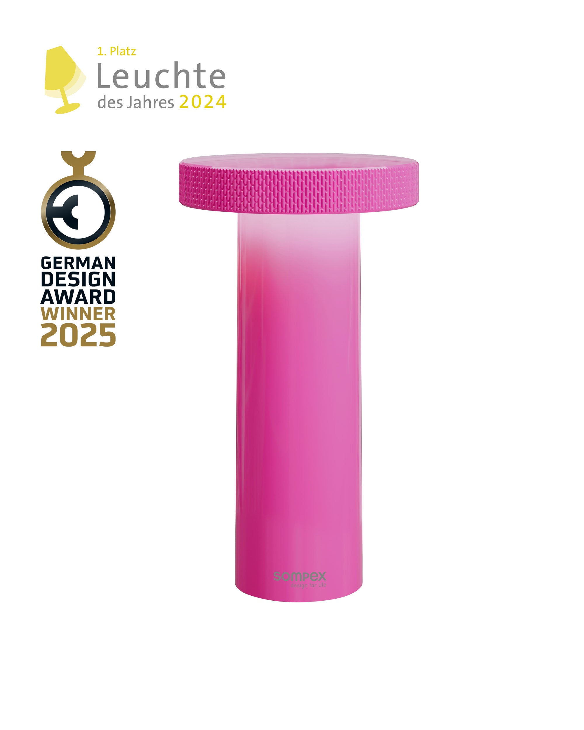 VOLUME - neon pink, Akku-Tischleuchte
