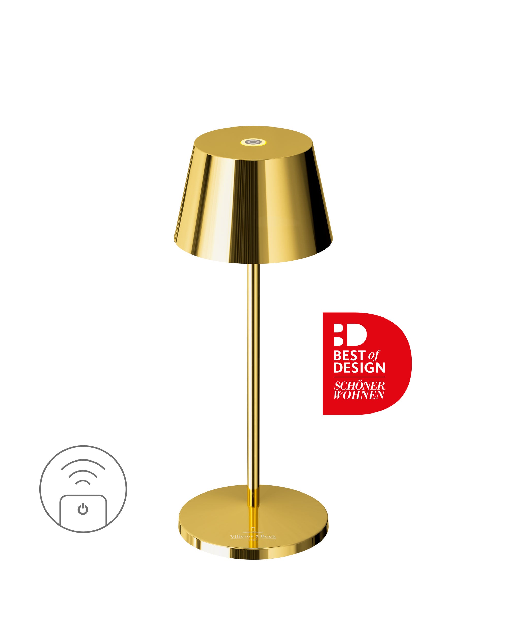 SEOUL MICRO RC - gold, Akku-Tischleuchte
