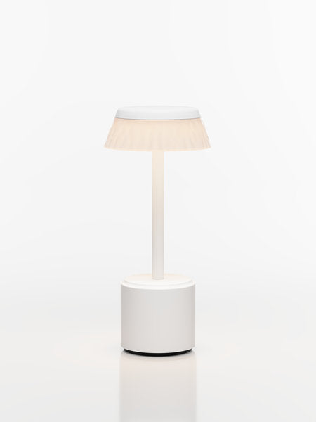 COSMOS TALL - APOLLO LED-Akku-Tischleuchte Schirm: weiß, Fuß: weiß Metall