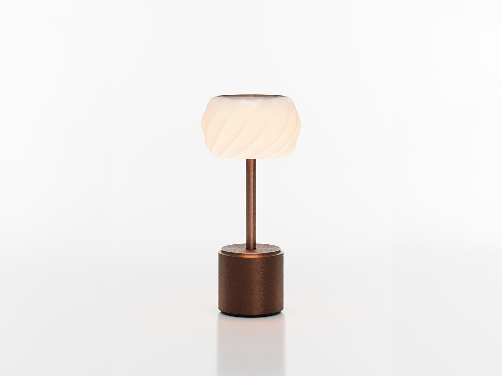 COSMOS TALL - ASTRA LED-Akku-Tischleuchte Schirm: weiß, Fuß: antique bronze Metall