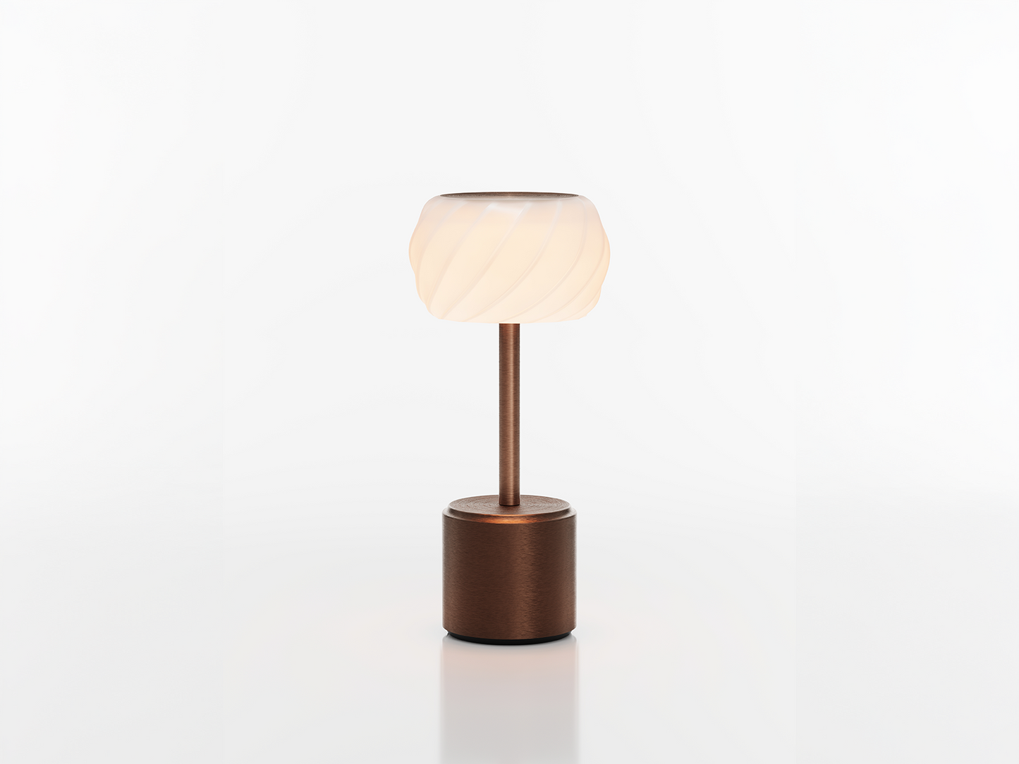COSMOS TALL - ASTRA LED-Akku-Tischleuchte Schirm: weiß, Fuß: antique bronze Metall