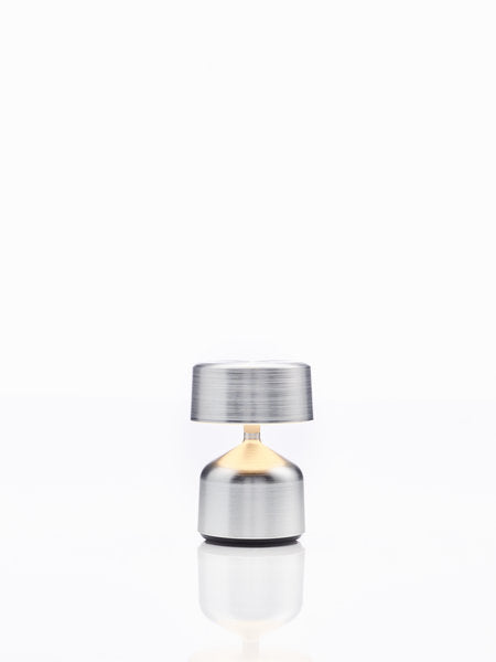 DEMOISELLE SMALL - CYLINDER LED-Akku-Tischleuchte Aluminium