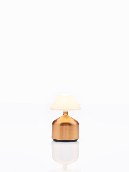 DEMOISELLE SMALL - CAP LED-Akku-Tischleuchte Kupfer/Milchglasoptik