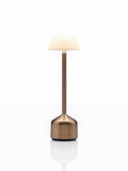 DEMOISELLE TALL - BOWL LED-Akku-Tischleuchte Antique Bronze/Milchglasoptik