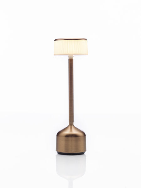 DEMOISELLE TALL - CYLINDER LED-Akku-Tischleuchte Antique Bronze/Milchglasoptik + antique bronze