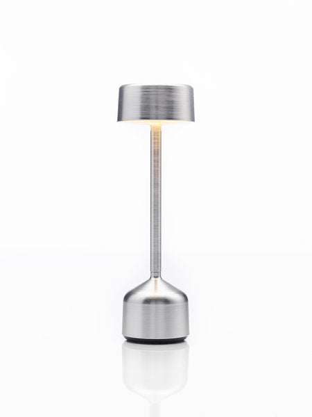 DEMOISELLE TALL - CYLINDER LED-Akku-Tischleuchte Aluminium
