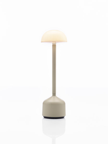 DEMOISELLE TALL - BOWL LED-Akku-Tischleuchte Sand/Milchglasoptik