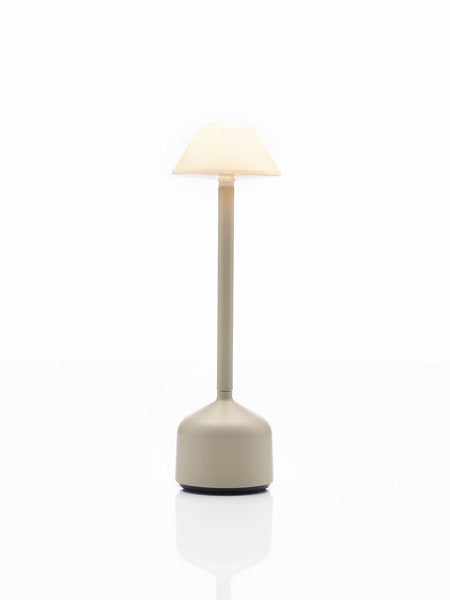 DEMOISELLE TALL - CAP LED-Akku-Tischleuchte Sand/Milchglasoptik
