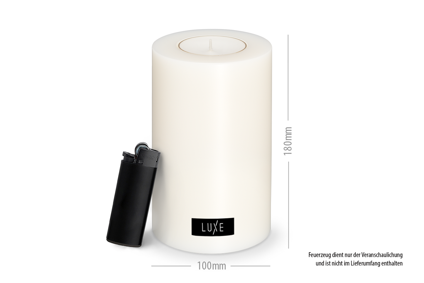 LUXE Trend Dauerkerze Weiß
