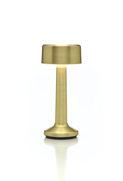 MOMENTS - CYLINDER LED-Akku-Tischleuchte Gelbgold