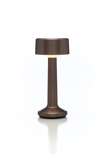 MOMENTS - CYLINDER LED-Akku-Tischleuchte Antique Bronze