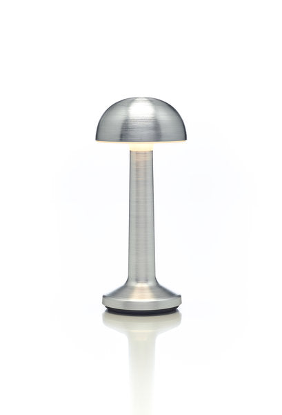 MOMENTS - BOWL LED-Akku-Tischleuchte Aluminium