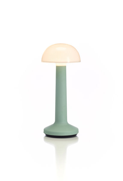 MOMENTS - BOWL LED-Akku-Tischleuchte Nautique Green/Milchglasoptik