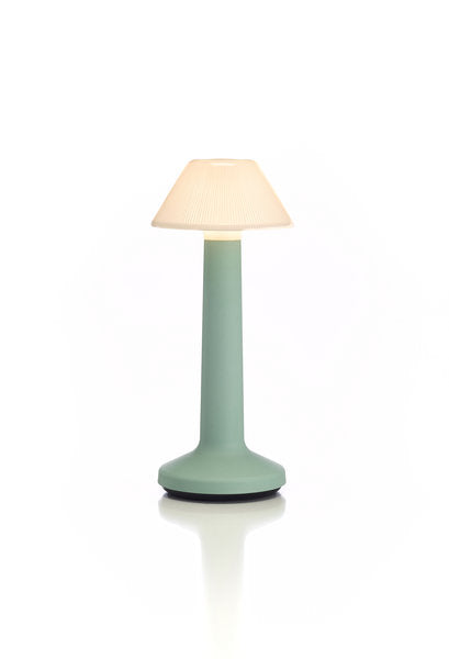 MOMENTS - CAP LED-Akku-Tischleuchte Nautique Green/Milchglasoptik
