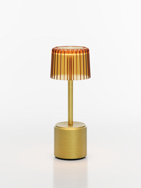 COSMOS TALL - VEGA LED-Akku-Tischleuchte gelbgold